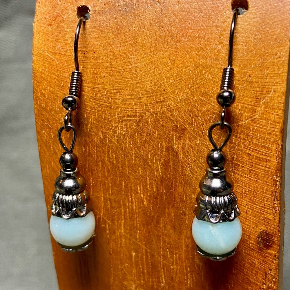 Amazonite Gothic Drop Earrings
